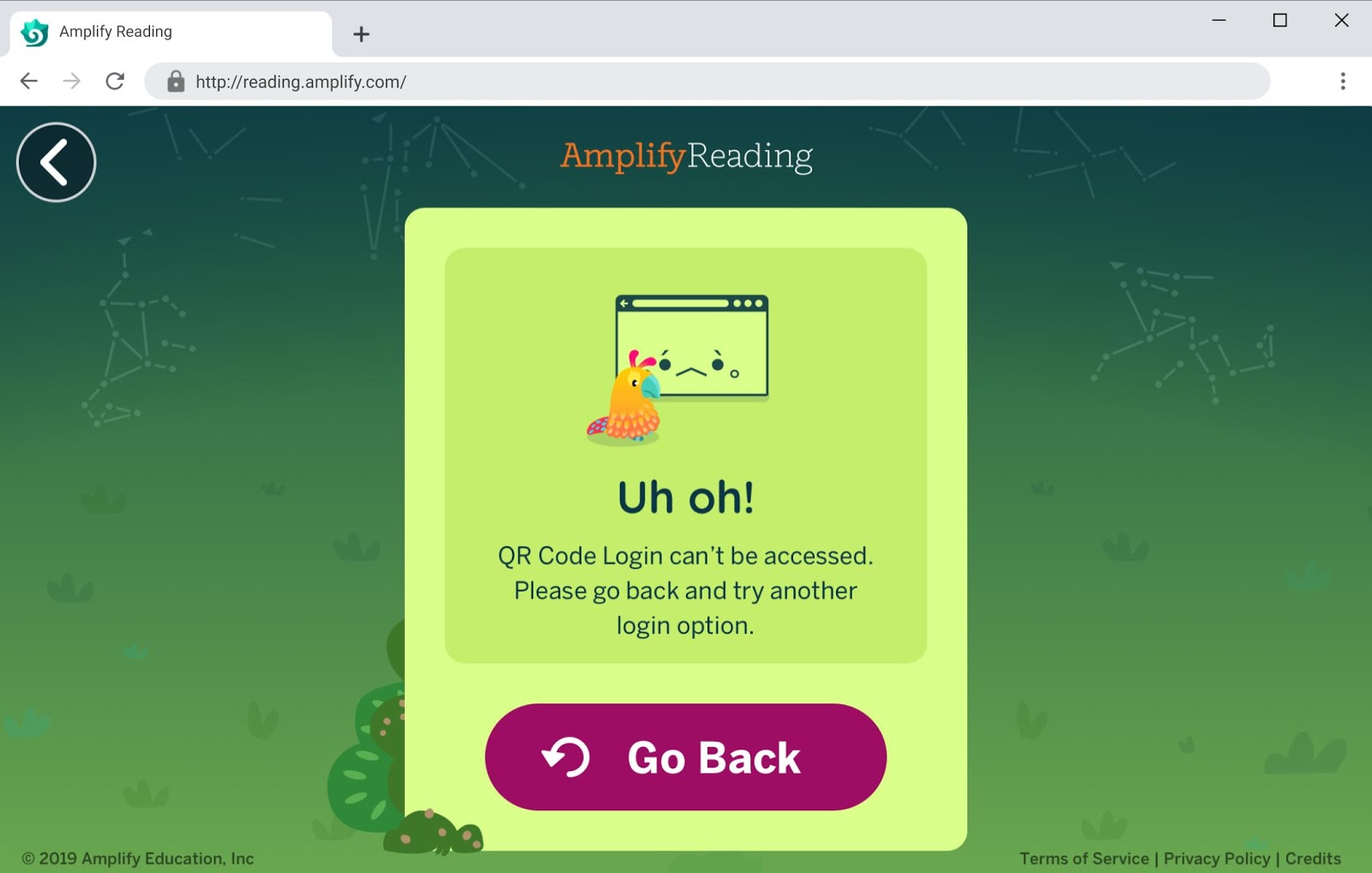 Amplify Reading Texas K5 QR Code Login FAQ